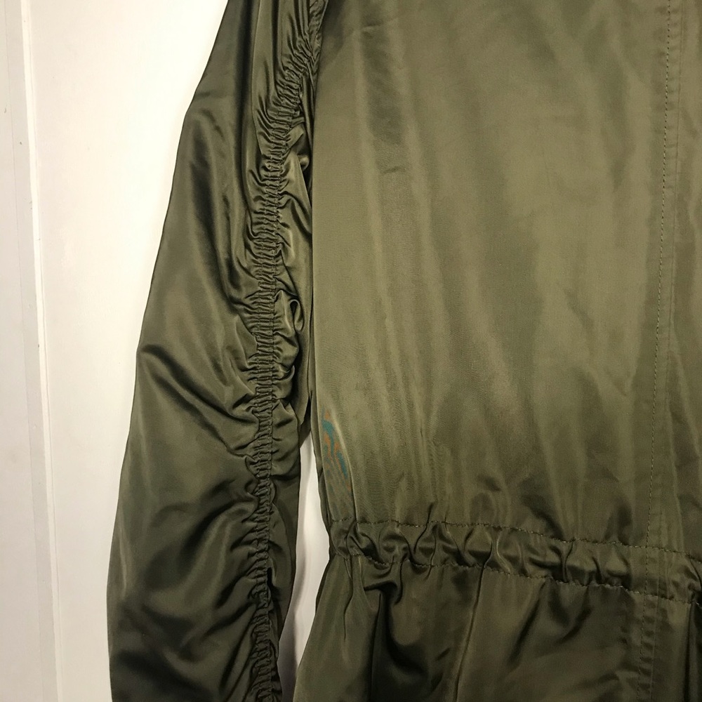 Sam Edelman elongated satin drawstring jacket - Picture 5 of 11